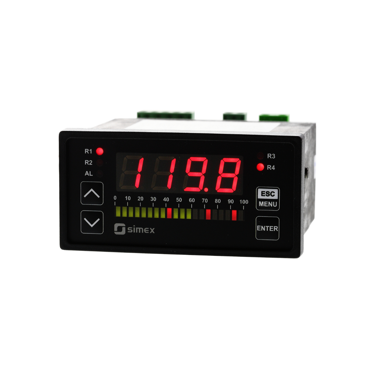Universal analog input digital panel meter with bargraph with